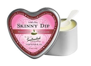 EARTHLY BODY HEART SHAPED SKINNY DIP CANDLE 4 OZ