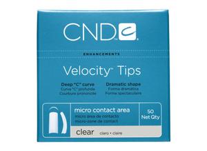 CND #10 CLEAR VELOCITY 50 TIPS 