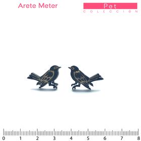 Pet/Aretes Meter 23mm/Pajarito