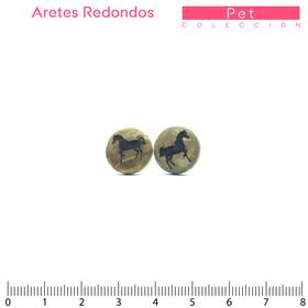 Pet/Aretes Redondos 13mm/Caballo