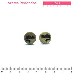 Pet/Aretes Redondos 13mm/Gato