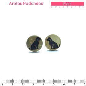 Pet/Aretes Redondos 13mm/Perro