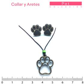 Pet/Collar y Aretes Meter 27mm y 23mm/Pata