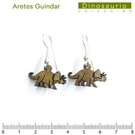 Dinosaurio/Aretes Guindar 23mm/Triceratop