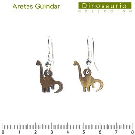 Dinosaurio/Aretes Guindar 23mm/Cuello largo