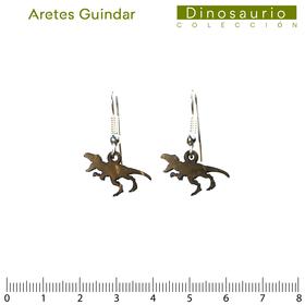 Dinosaurio/Aretes Guindar 23mm/T-Rex