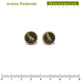 Dinosaurio/Aretes Redondos 13mm/T-Rex