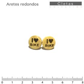 Bicicletas/Aretes Redondo 13mm/Love bike